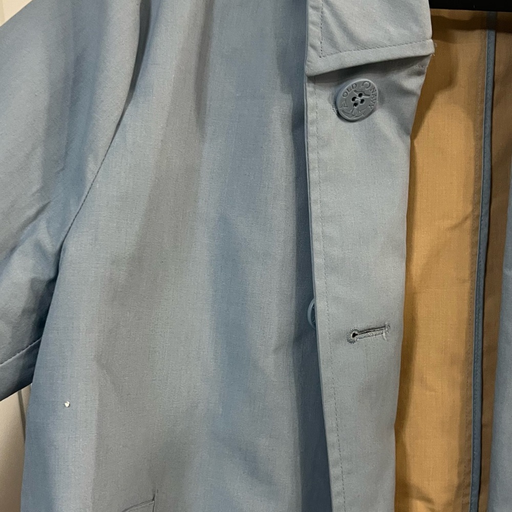 Old Navy Women's Light Blue Trench Coat - Picture 3 of 4